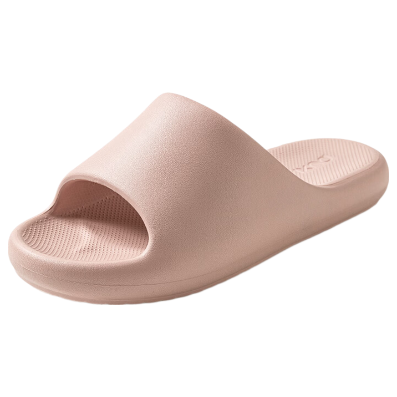 Puxi Simple Unisex Summer Slippers DL Supermarket Non-slip Soft Elastic Couple Flip Flops Light Coffee Size 44-45