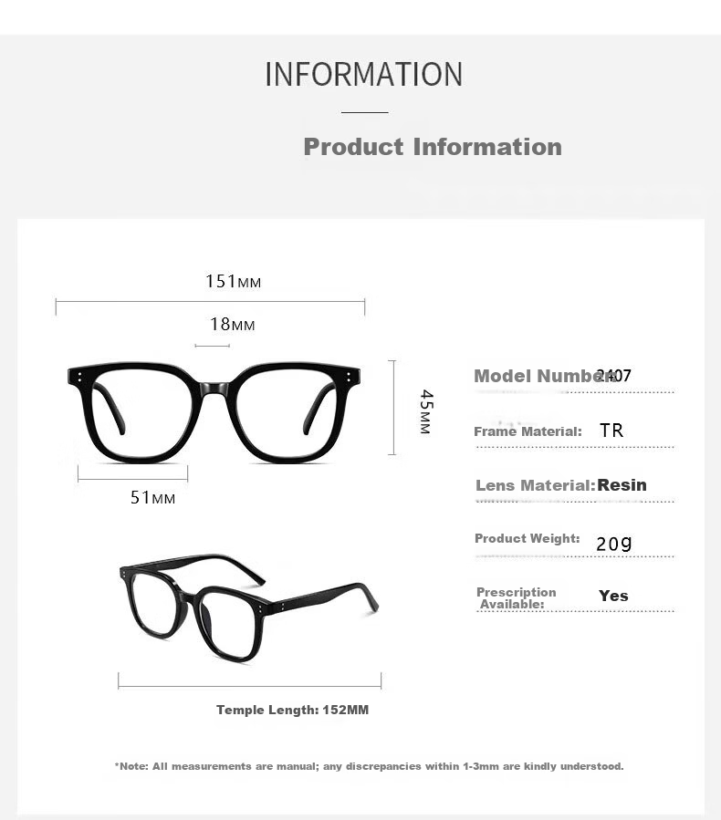 Jimmy Orange Blue Light Blocking Radiation Protection Black Frame Glasses Unisex Trendy Large Frame Non-Prescription Plano Glasses for Nearsightedness 10