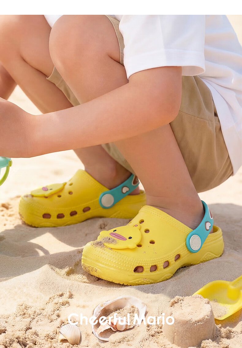 Cheerful Mario Kids Summer Slippers Boys Girls Toddler Cartoon Beach Sandals Non-slip Soft Sole Indoor Closed-toe Baby Clogs 17