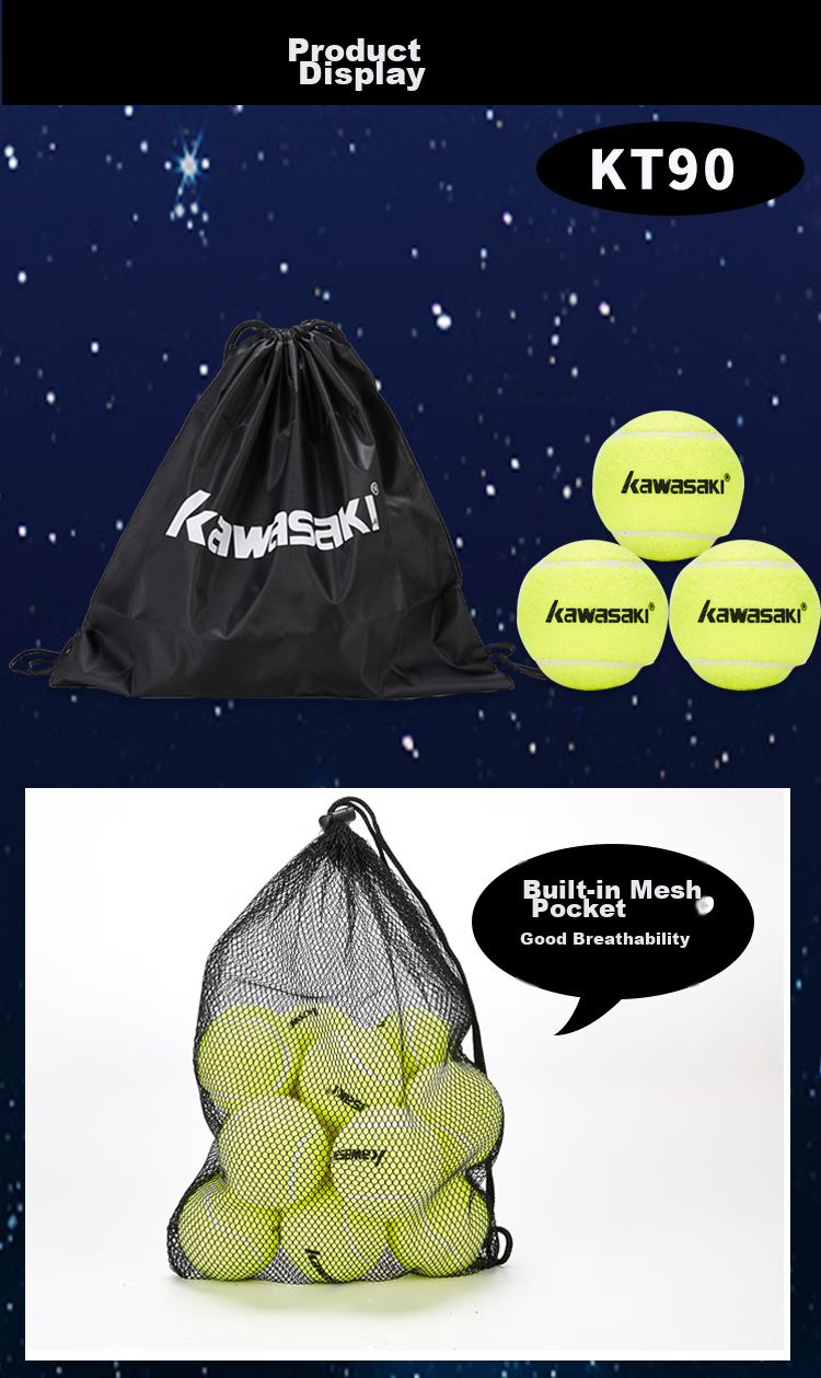 KAWASAKI Competition Training Tennis Practice Balls, 12-Pack, KT-90 4