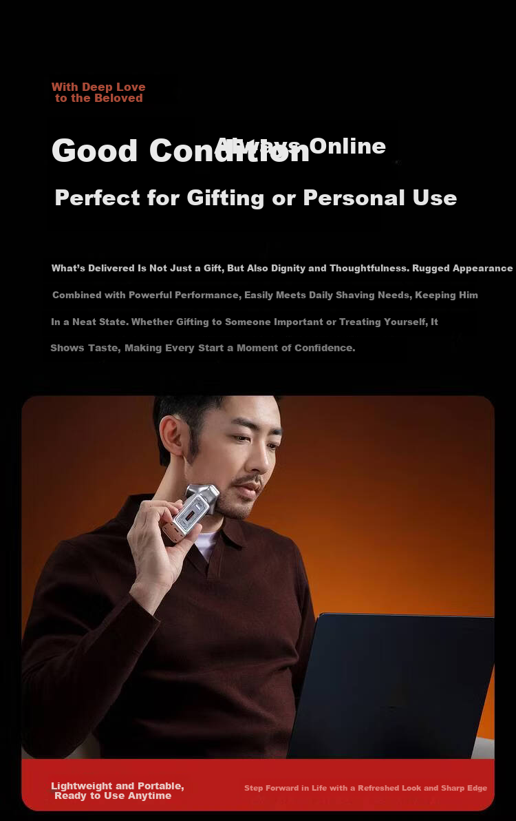 T-FLASH S10 Mini Cyclone Electric Shaver for Men 2026 New Travel Portable Three-Head Black Technology Razor Practical Birthday Gift for Husband Boyfriend 27