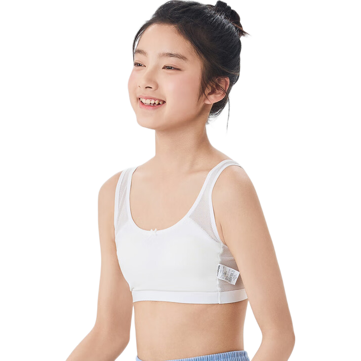 Balabala Girls' Developmental Summer Mesh Children's Tank Top Bra Anti-Peek and Anti-Exposure 209225195002