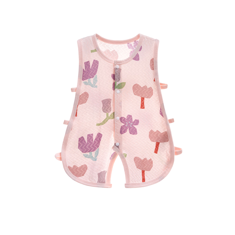 Tonglian Chuxin [Ice Cotton] Baby Romper Summer Jacquard Thin Sleeveless Newborn Pipa Suit Crawling Clothes