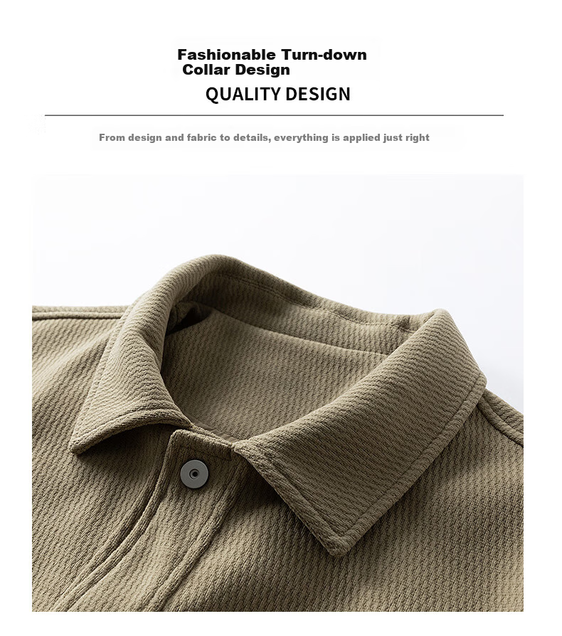MARK FAIRWHALE Men's Spring and Autumn Casual Commuter Versatile Shirt Collar Outdoor Jacket Light Camel M 3
