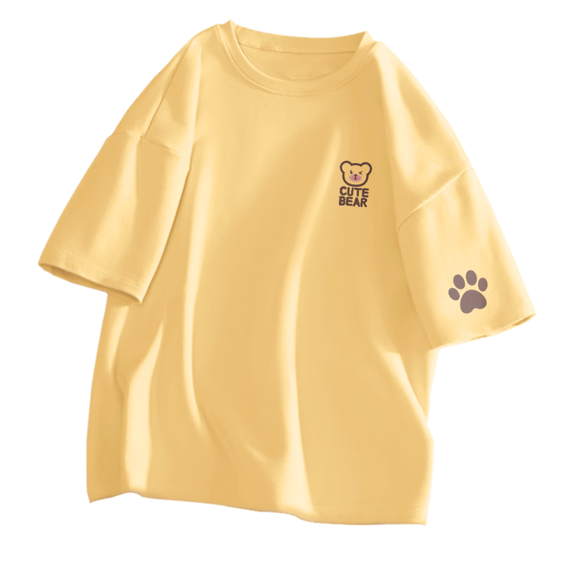 Urban Beauty Pure Cotton Short Sleeve Women's T-Shirt 2026 New Summer Luxury Casual Loose Korean Style Shoulder Tee