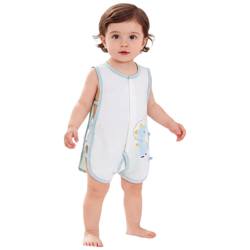 Tonglian Chuxin Baby Romper Summer Thin Newborn Infant Sleeveless Bodysuit Belly Protection Jumpsuit