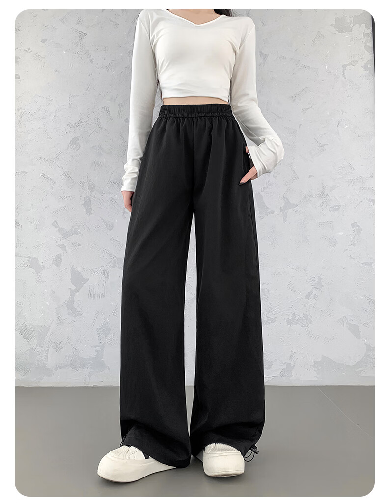 LangSha Quick-Dry Cargo Pants for Women, Spring And Summer Lightweight Style, 2026 Latest Straight-Leg Casual Versatile Wide-Leg Two-Way Tactical Sports Pants 23