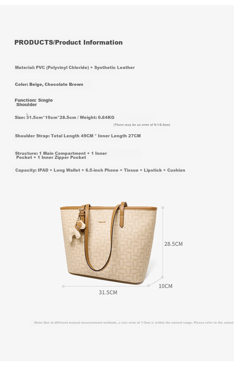 Aokang Women's Trendy Underarm Shoulder Bag Lightweight Luxury Tote Birthday Women's Day Gift for Girlfriend Wife 7
