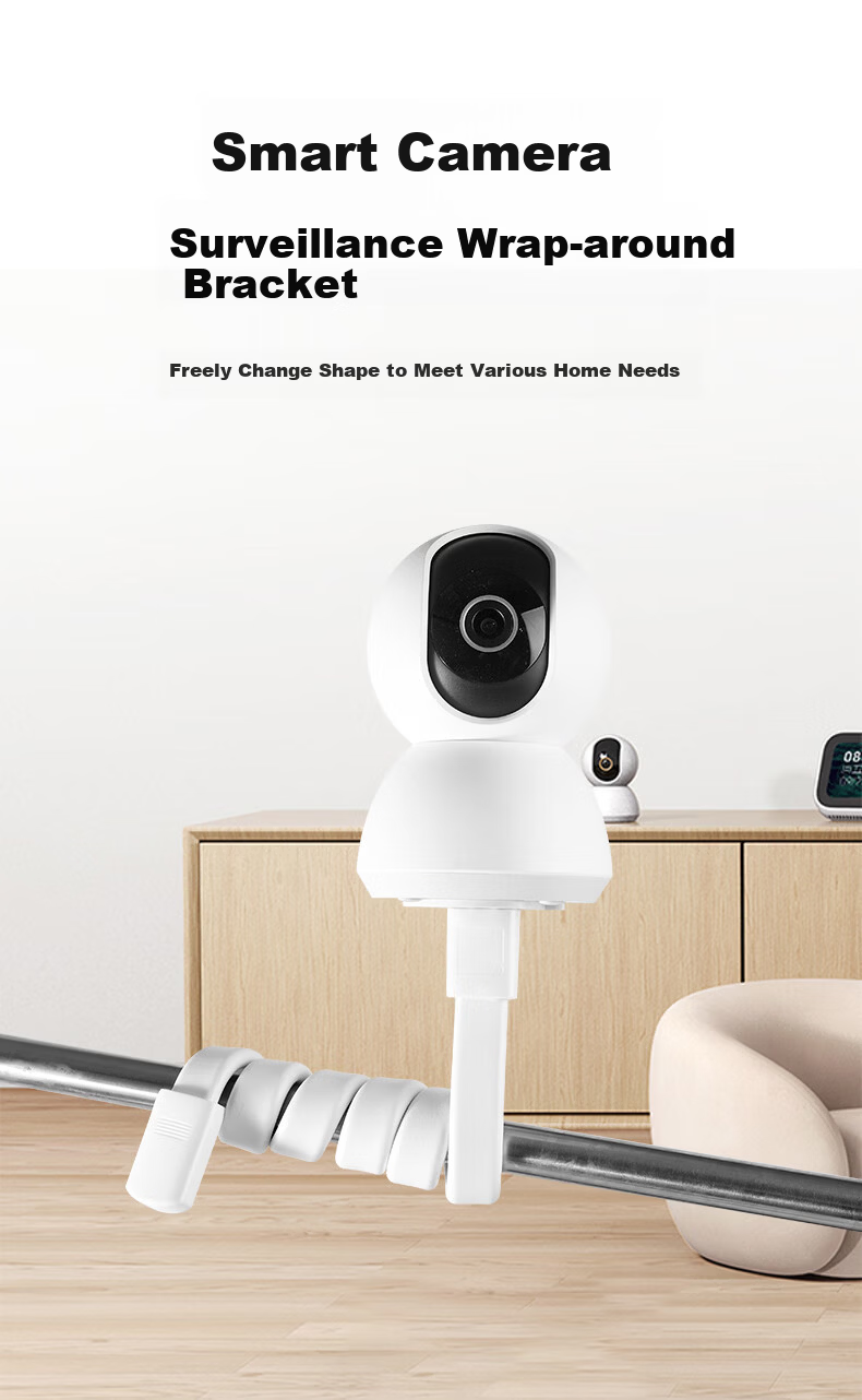 LinkStone Xiaomi Camera Mount Bracket No-Drill Wrap-Around Stand for C700/C300/1080p/2/3 PTZ Version/2K Pro Version Compatible with Xiaobai, Ezviz, Huawei, and Haique Cameras 1