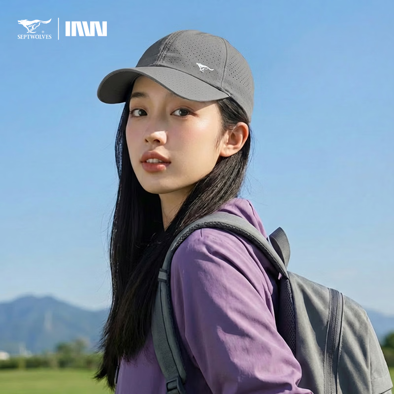 Seven Wolves Men's Baseball Cap Casual Versatile Sun Hat Quick-Dry Adjustable Large Size Breathable Cooling Duckbill Cap 3