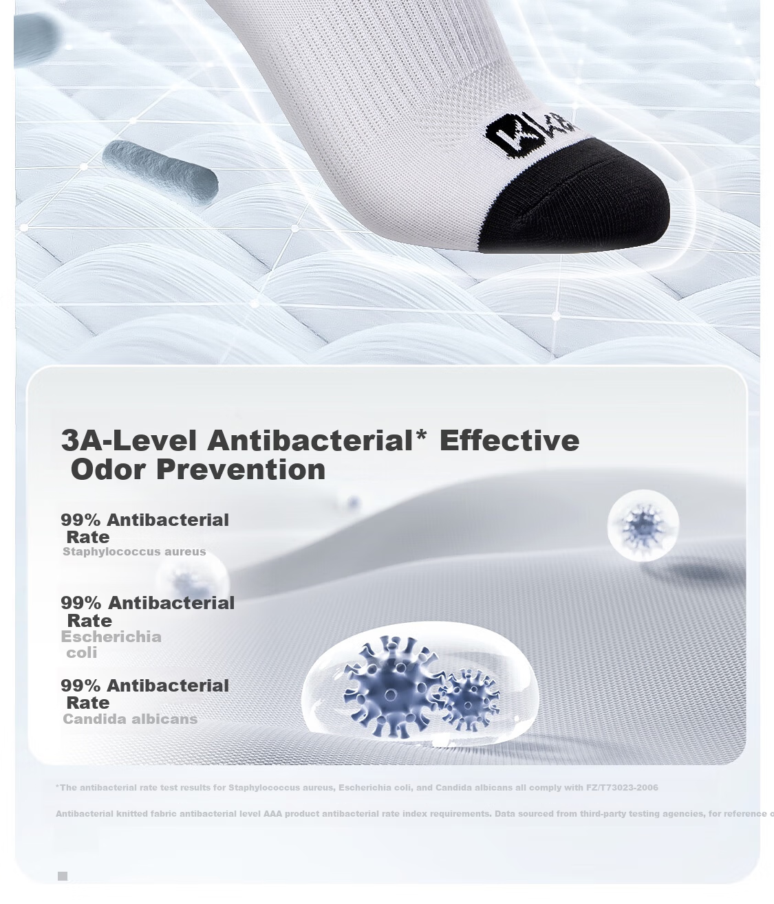 Keep Sports Casual Antibacterial Odor-Resistant Socks for Women and Men Summer White+White+Gray L 3 Pairs Pack 7