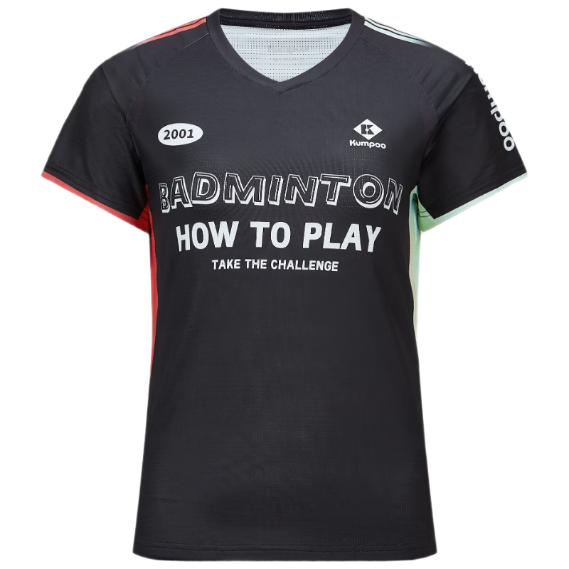 KUMPOO 26th Anniversary New Badminton Shirt Short Sleeve Loose Fit Fashionable Versatile K261W-1729 Pink L