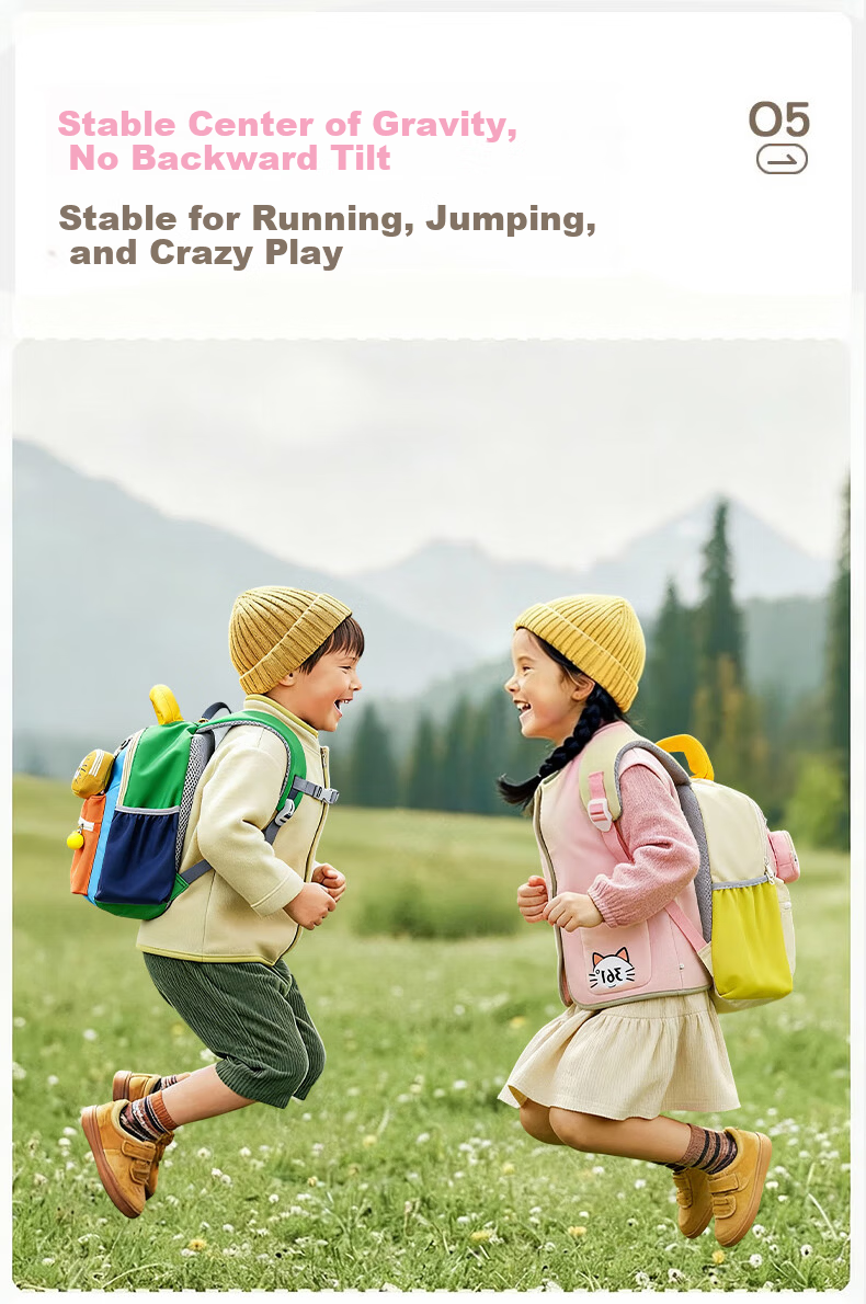 361° Kindergarten Backpack Lightweight Outdoor Kids Small Schoolbag Spring Autumn Double Shoulder Bag for Boys and Girls Elementary School Tutoring Bag 13
