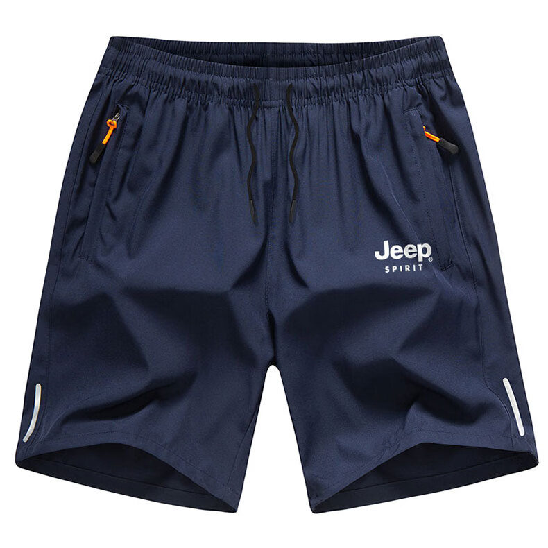 JEEP SPIRIT Men's Summer Loose Thin Casual Fitness Outdoor Sports Five-Point Ice Silk Shorts 6