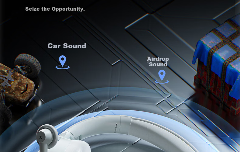 IKF King G Five-Mode Wireless Noise-Cancelling Gaming Headset Over-Ear 2.4G Wired Bluetooth 7.1 Surround Sound LDAC High-Resolution E-Sports Noise-Cancelling Microphone Sky Blue 24