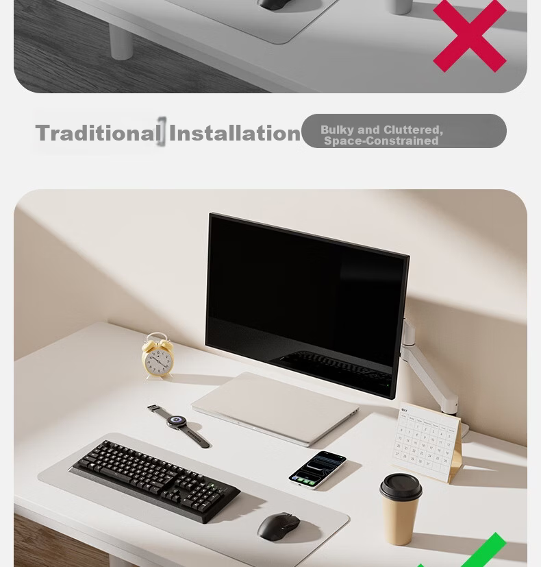 Deli Monitor Arm Mechanical Arm Display Screen Bracket Desk Clamp Computer Stand Gaming Monitor Riser MG701 11