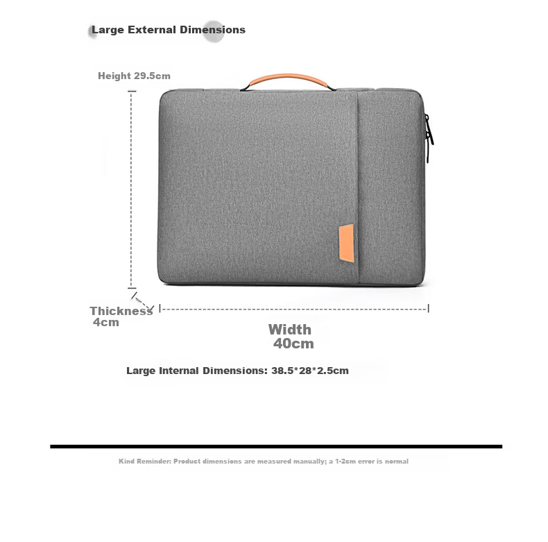 WOMT Laptop Bag 13/13.3 Inch Handheld Sleeve Case for Apple Huawei Xiaomi Unisex Protective Cover 15