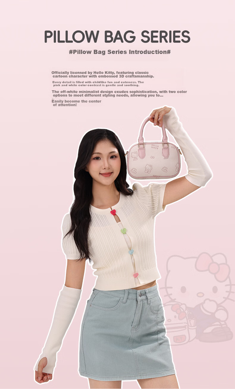 SANRIO Hello Kitty Small Round Shoulder Crossbody Bag Circular Mini Luxury Handbag New Year Gift 3