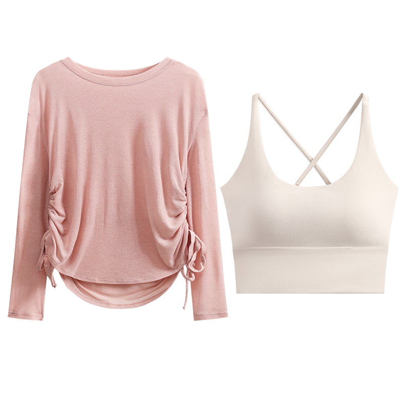 DRUR Plus Size Loose Quick-Dry Sports Pullover Women High Elasticity Four-Season Yoga T-Shirt High-Intensity Running Sports Bra