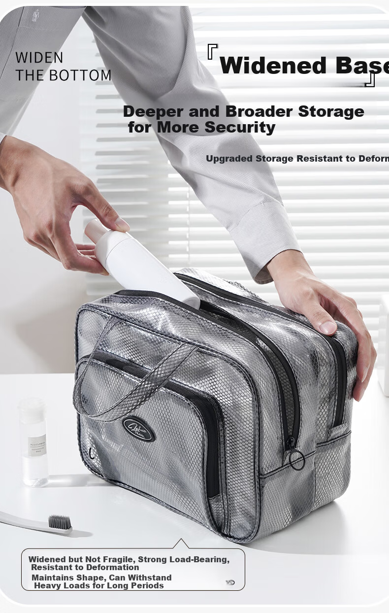 LOHAS Travel Men's Toiletry Bag Wet and Dry Separation Swimming Bath Makeup Storage Waterproof High-End Travel Business Trip Bag 3