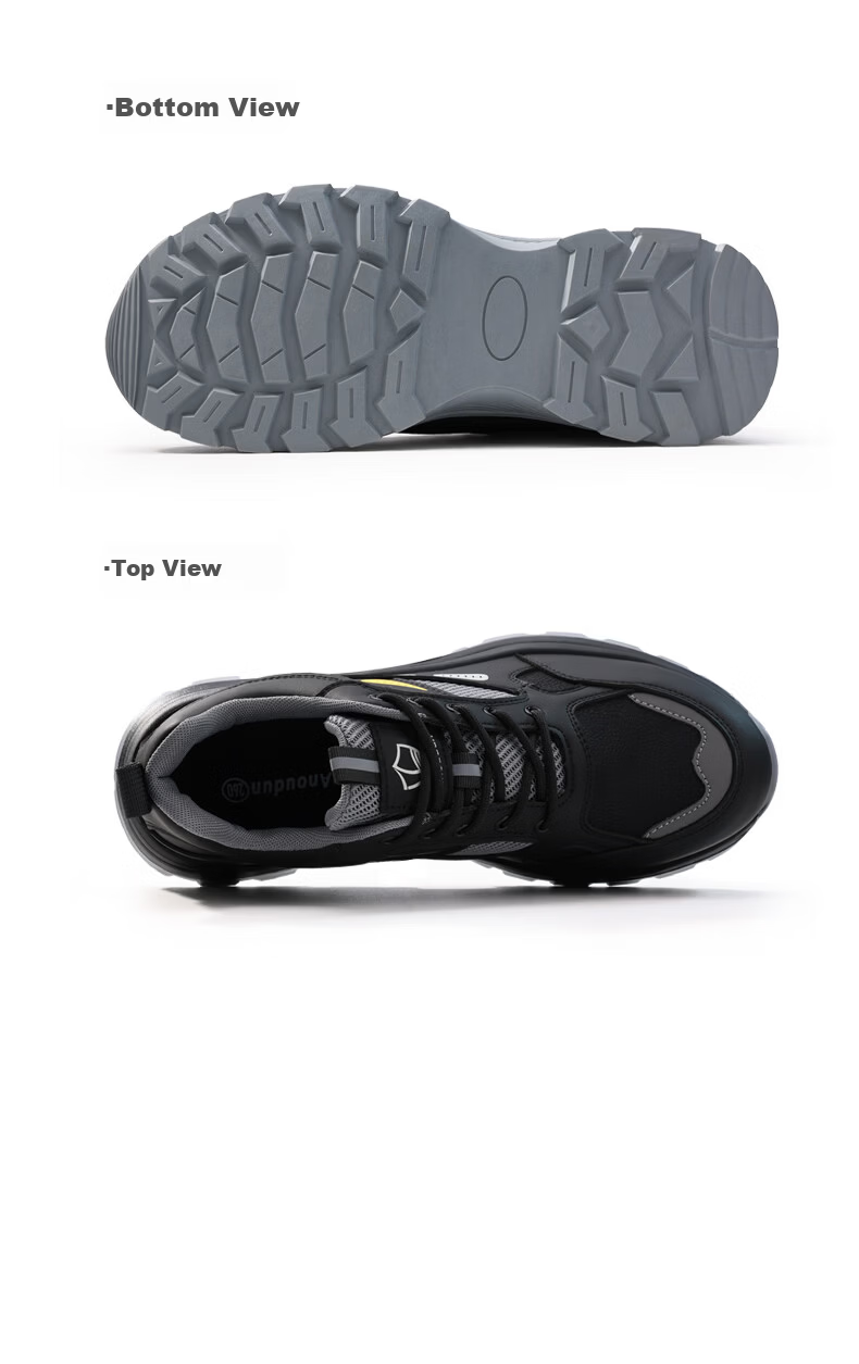 BlueOwl Shield Men's High-Top Lightweight Soft Sole Slip-Resistant Steel Toe Cap Anti-Smash Puncture-Resistant Safety Work Shoes D290 Size 43 16