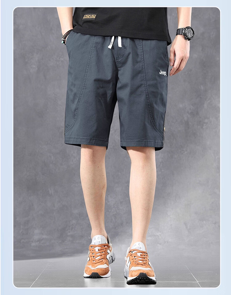 JEEP Men's Summer Loose Fit Dark Gray Cargo Shorts, Size M 4