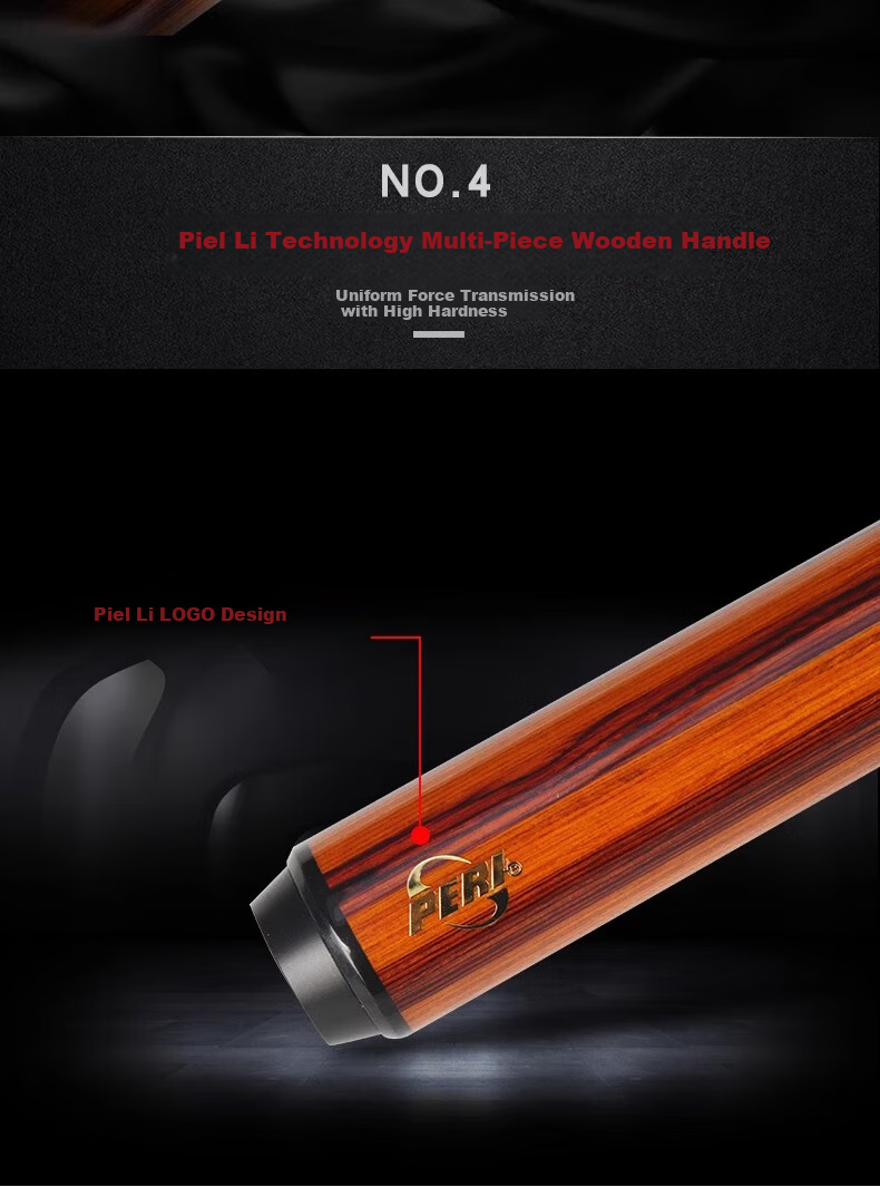 PERI Black 8-Ball Cue American 9-Ball Break Cue Chinese Professional Single Shot Cue Conqueror VR1-R (Rubber Grip) 9