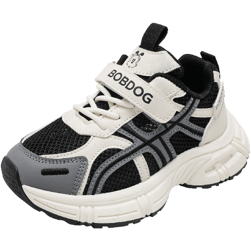 BOBDOG Boys' Mesh Dad Sneakers Summer Kids Sports Running Shoes 103562044 Beige/Black Size 31