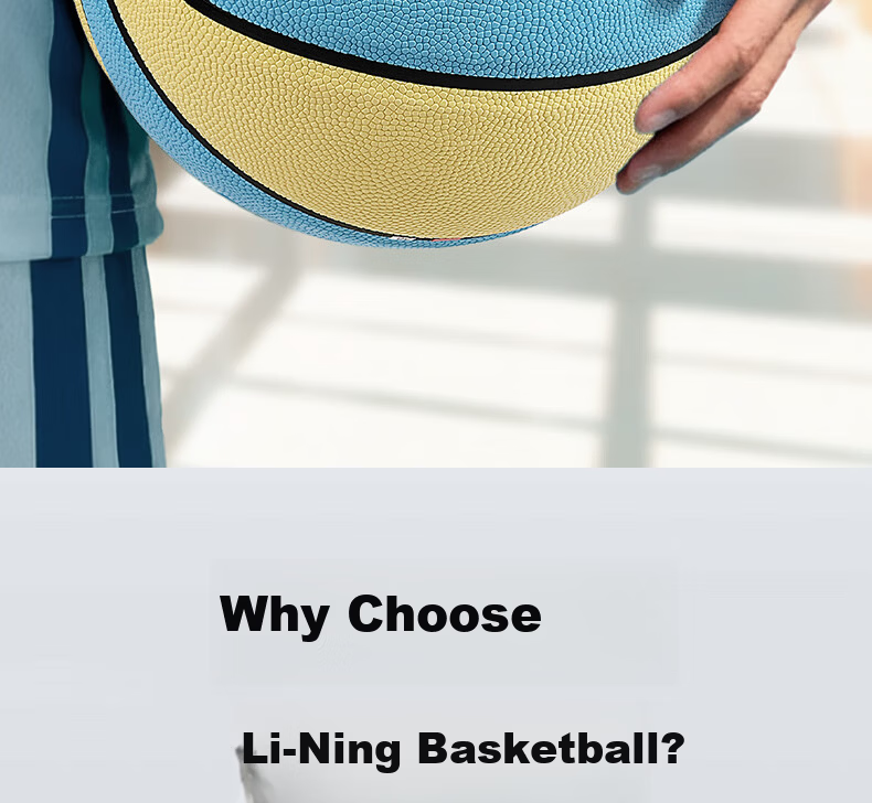Li-Ning Kids Basketball Size 5 for Ages 6-12, Indoor and Outdoor Non-Slip Durable Training and Competition Ball 6