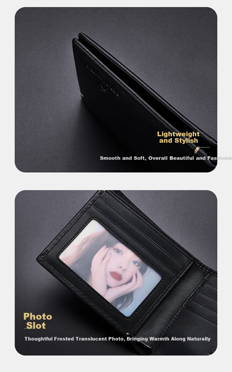 Paolo Mest Men's Genuine Leather Short Wallet Gift Box JD Self-operated Birthday New Year Gift for Boyfriend Husband Father 12
