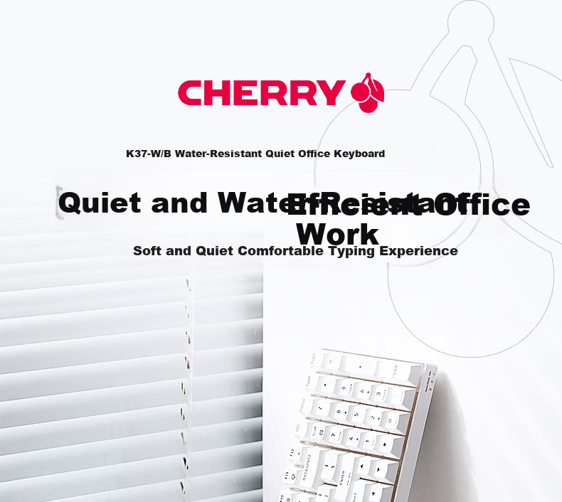 CHERRY K37W Wireless Bluetooth Tri-Mode MAC Keyboard RGB Backlit Mechanical Feel 98-Key Efficient Layout WIN/MAC Compatible 1