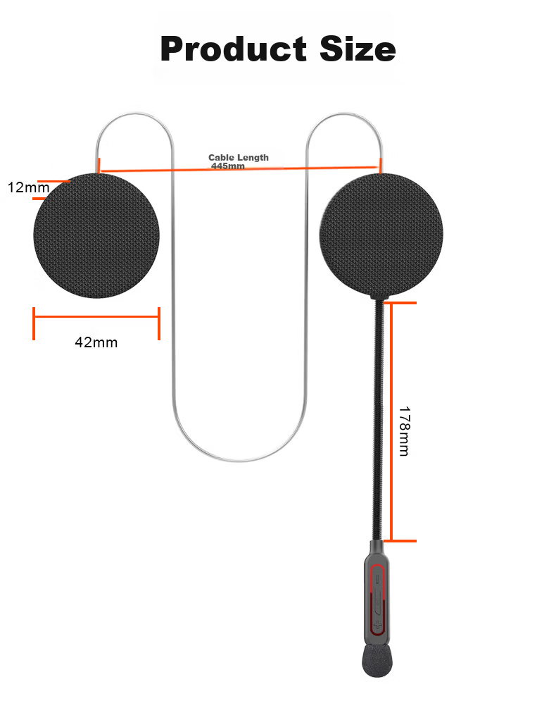 Oriental Hero DFX002 Hidden Motorcycle Helmet Bluetooth Earphone Electric Bike Riding Built-in Integrated 15