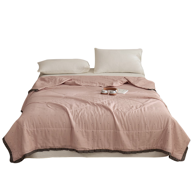 Wuyinliangpin Class A Double-Layer Cotton Quilt, 100% Pure Cotton Summer Comforter, Cool Air Conditioning Quilt, 150*200cm