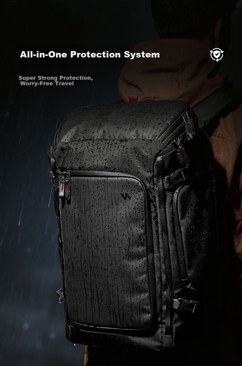 Inateck 40L Large Capacity Travel Backpack Men's Long-Distance Business Trip Dual Shoulder Luggage Bag Black 8