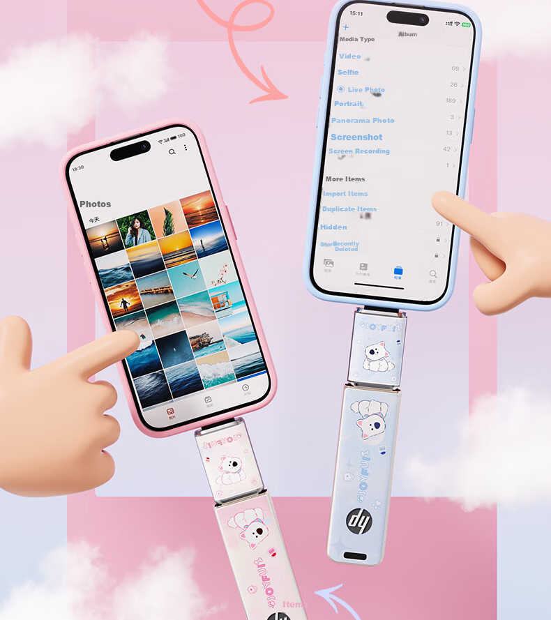 HP 32GB Cute Pet USB Flash Drive with Highland Terrier Type-C Adapter, Adorable Highland Terrier USB Drive, Up to 230MB/s, Suitable for Study, Office, Bidding, Mobile, PC, and Car Use 8