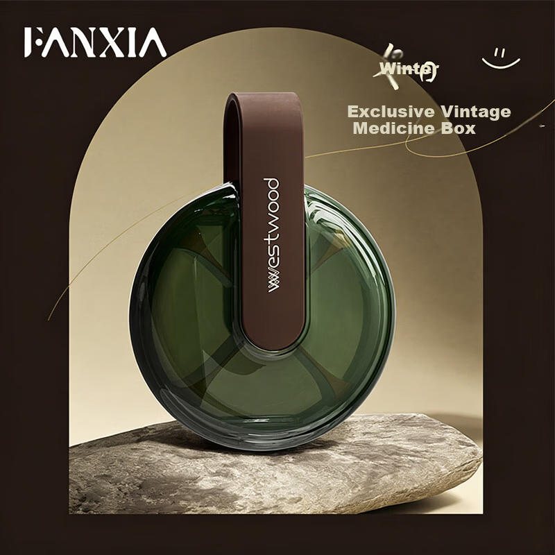 FANXIA Portable Weekly Pill Organizer - 7-Day Travel Medicine Storage Box with Sealed, Moisture-Proof Compartments for Daily Medication and Supplements
