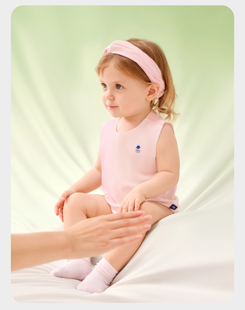 Babycare Natural Cooling Adjustable Triangle Romper Baby Bodysuit Moisture-Wicking Quick-Dry Jumpsuit Ice Grape 80 30
