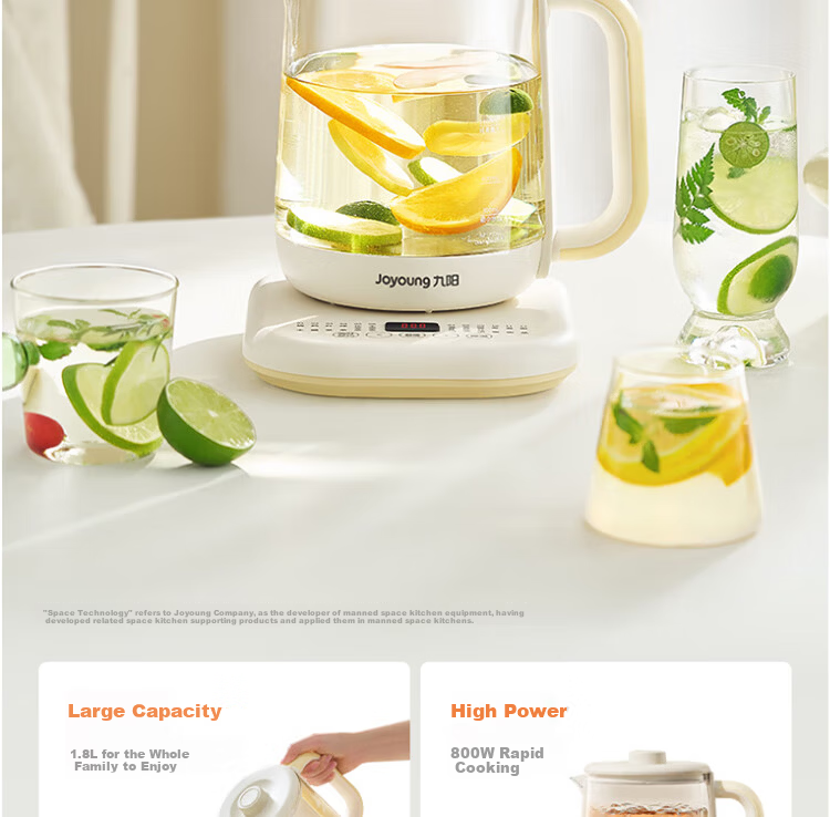 Joyoung 1.8L Multifunctional Temperature-Controlled Tea Maker Health Pot 316L Stainless Steel Office Electric Kettle K18D-WY601 1