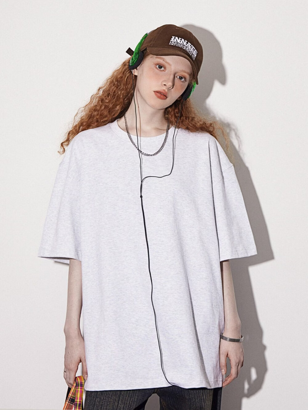 ICH MODE 300G Heavyweight American Style Casual Short Sleeve T-Shirt Women Pure Cotton White Summer Crew Neck Half Sleeve Top White XL 11