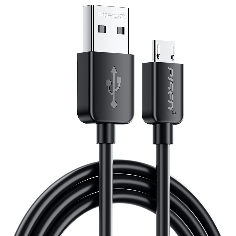 Pisen Android Data Cable, Micro USB Charging Cable, 2A Charger Power Cord, Extended 1.5 Meters, Universal for Huawei, Xiaomi, Vivo, Honor, Oppo Phones, Small Fan Power Bank