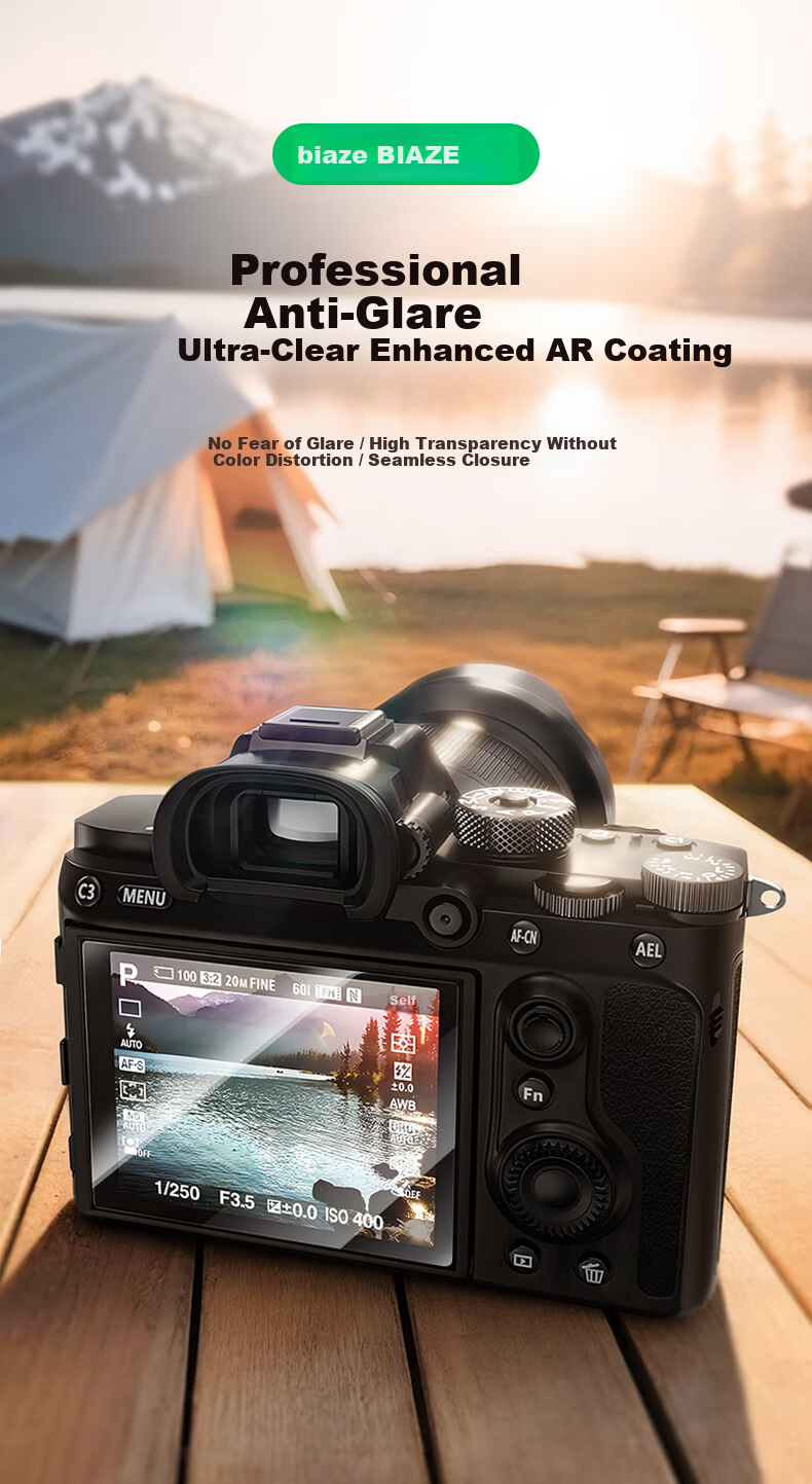 BIAZE True AR Anti-Reflective Coating Screen Protector Film for Sony Cameras a6700 a7M4 a7C2 - Upgraded Anti-Glare Camera Screen Protection Accessory for Mirrorless Cameras 2