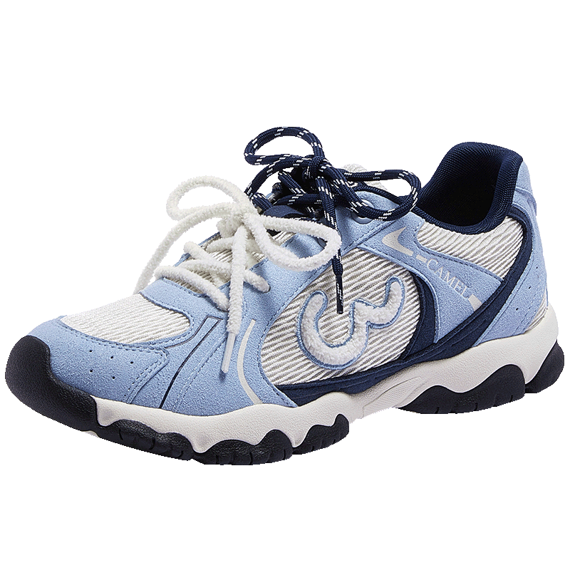 CAMEL Lightweight Cloud Training Shoes Women Naiwa Collaboration Height Increasing Thick Sole Casual Sports Shoes L26SXG3226 Blue Size 37