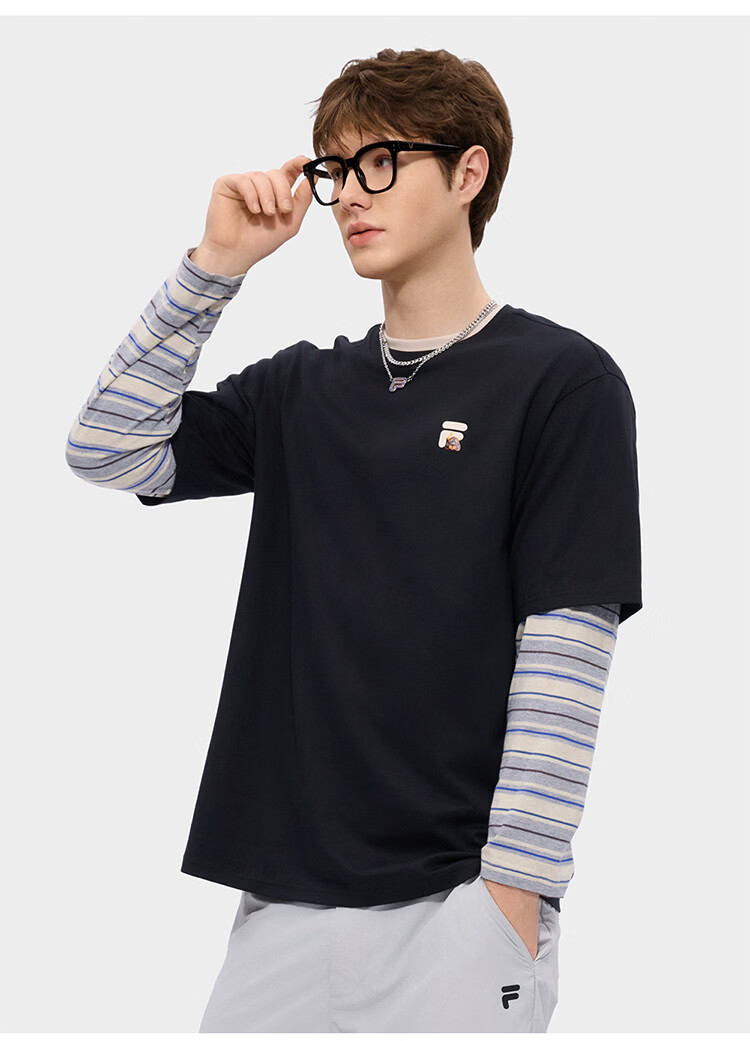 FILA FUSION Trendy Couple Short Sleeve T-Shirt 26 Summer Cute Pet Cool Loose Half Sleeve Top 15