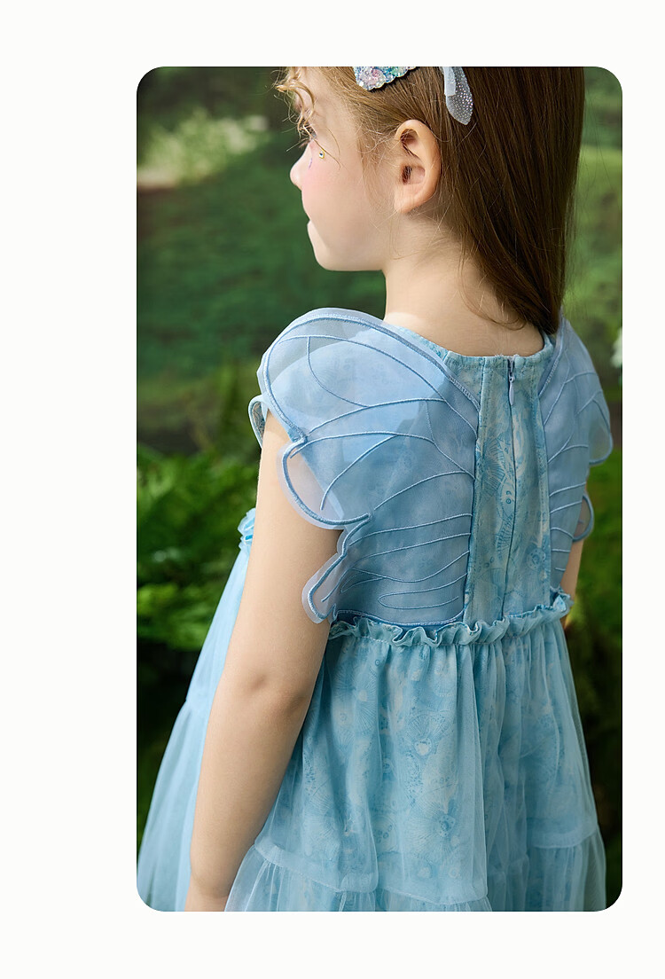 ASK JUNIOR Kids Summer Mesh Princess Dress Toddler Vacation Style Dress 17