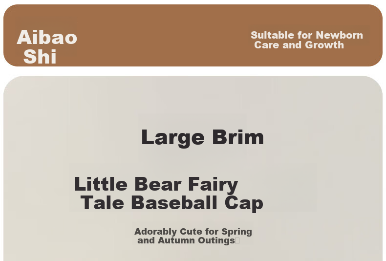 Aibao Baby Hat Spring and Autumn Infant Fisherman Hat Boys and Girls Bucket Hat Outdoor Sunshade Cap Hello Bear T151 20