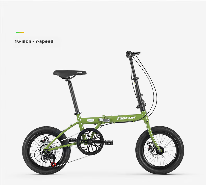 Flying Pigeon Folding Bicycle 20 Inch Unisex Adult Student Youth Casual Commuter City Bike Green 16