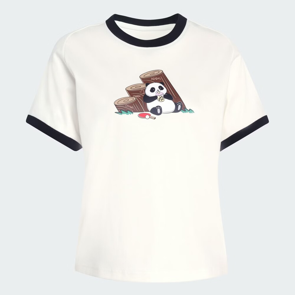 Adidas Women's Sports Style Series PANDA T Short Sleeve T-Shirt KB7214 White XXS 6