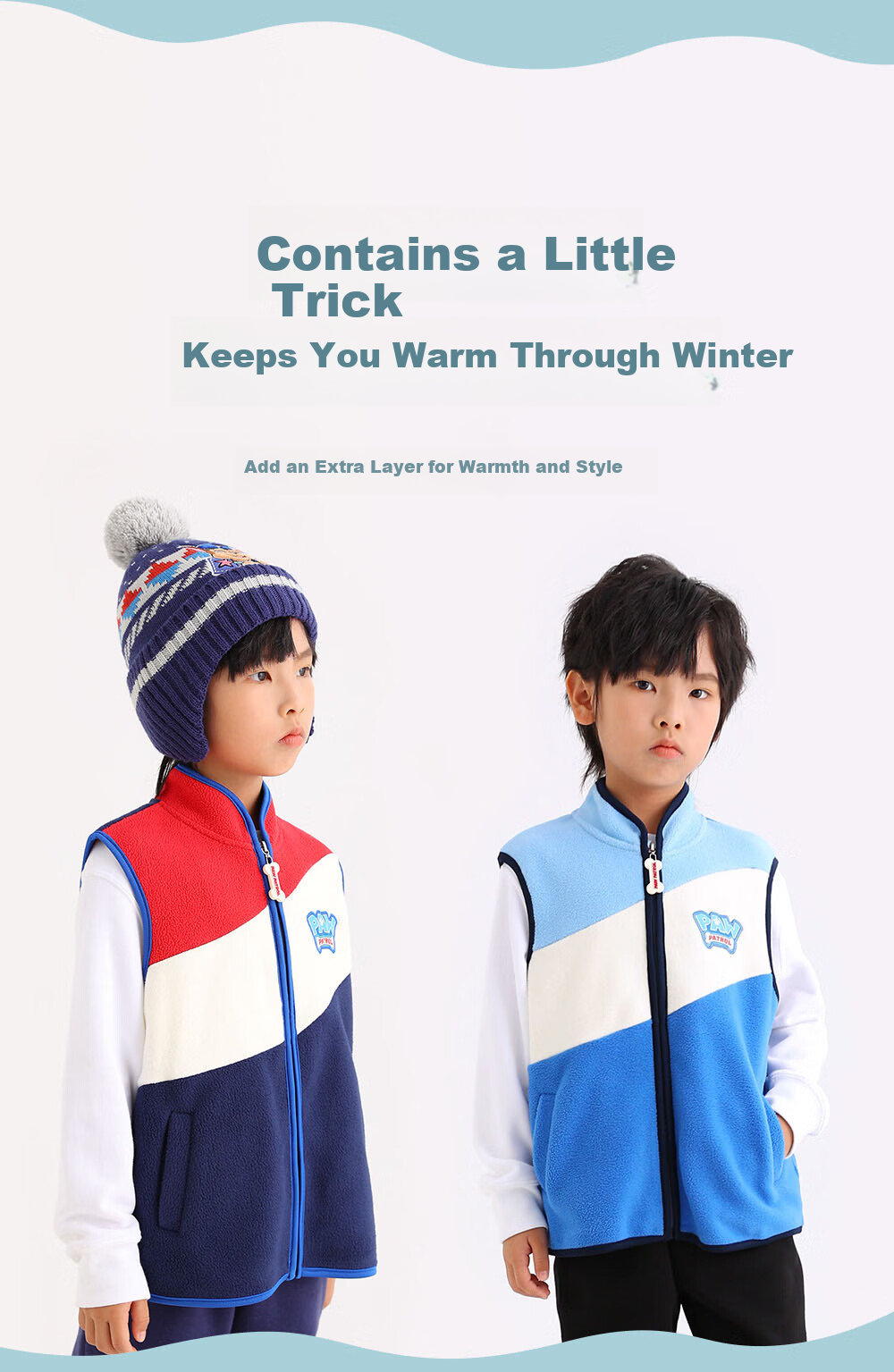 PAW PATROL Kids Vest Boys Girls Spring Baby Student Warm Fleece Jacket 1983A 120 6