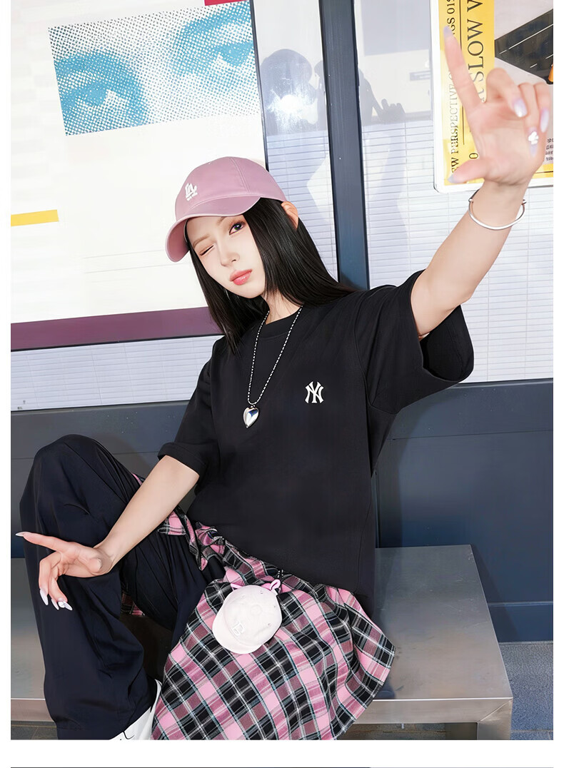 MLB Unisex Short Sleeve Sun Protection T-Shirt Casual Sports Loose Fit 26 New 3ATSB0263-45PKM-L 8