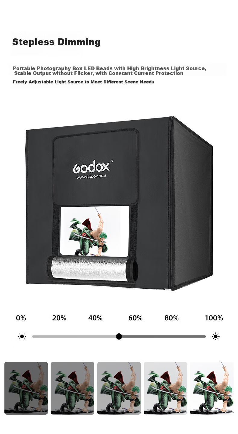 Godox 40cm Dual-Light Photography Lightbox Studio LED Fill Light for Product, Jewelry, and Still Life Photography 14